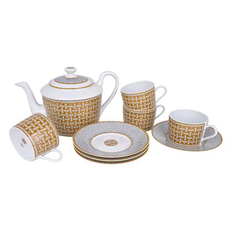 hermes tea pot|Hermes table plates for sale.